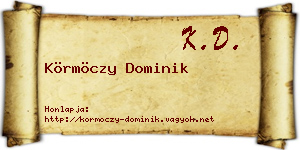 Körmöczy Dominik névjegykártya